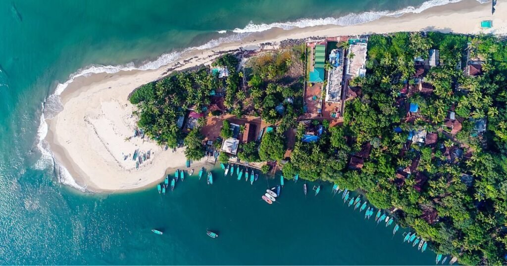 Devbag sandbar aerial view